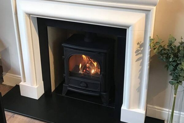 Capital stove and mantel