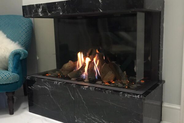 Summum 100 3-sided balanced flue gas fire